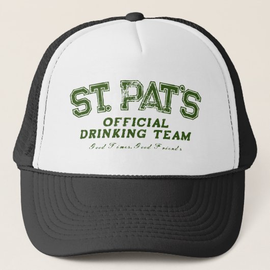 Cool St Patricks's Day drink team trucker hoed Trucker Pet (Voorkant)
