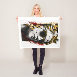 Cool standbeeld met zonnebril – Oude wijsheid mode Fleece Deken