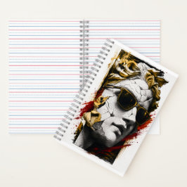 Cool standbeeld met zonnebril – Oude wijsheid mode Notitieboek