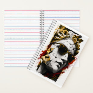 Cool standbeeld met zonnebril – Oude wijsheid mode Notitieboek