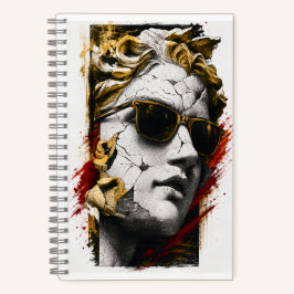 Cool standbeeld met zonnebril – Oude wijsheid mode Notitieboek