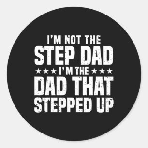 Cool Stap Up Papa Voor Mannen Vader Wereld#39; s B Ronde Sticker