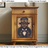 Cool Steampunk Afro-Amerikaans Man CM6 Decoupage Tissuepapier