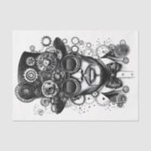 Cool Steampunk Man Zwart & Wit AC8 Decoupage Tissuepapier (Voorkant)