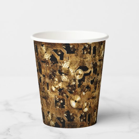 Cool Steampunk-ontwerp Papieren Bekers (Achterkant)