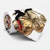 Cool steampunk penny-farthings, kloktijd stropdas (Opgerold)