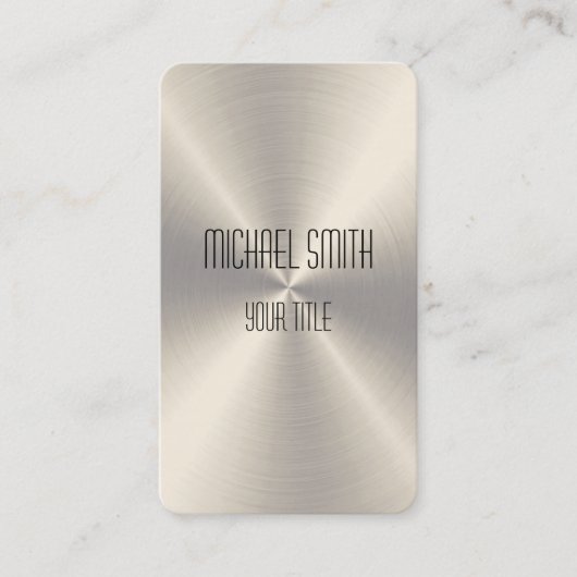 Cool Steel Metal Visitekaartje (Voorkant)