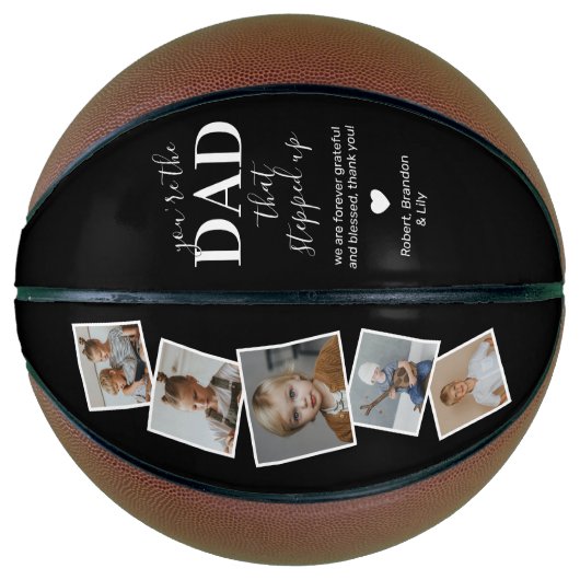 Cool Stepdad Vaderdag Photo Basketball Basketbal (Voorkant)