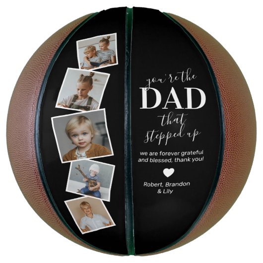 Cool Stepdad Vaderdag Photo Basketball Basketbal (Verticaal)