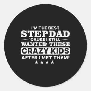 Cool Stepdad voor mannen vader Stap pap ouderschap Ronde Sticker