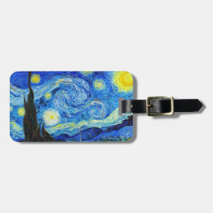 Cool Sterrennacht Vincent Van Gogh schilderij Bagagelabel