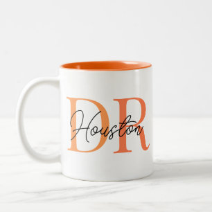 Cool Stijlvolle DR Gift Gepersonaliseerde Doctor K Tweekleurige Koffiemok