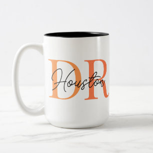Cool Stijlvolle DR Gift Gepersonaliseerde Doctor K Tweekleurige Koffiemok