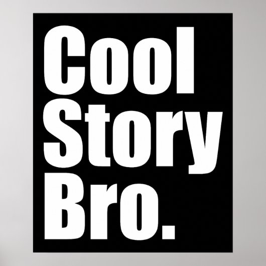 Cool Story Bro. Poster (Voorkant)