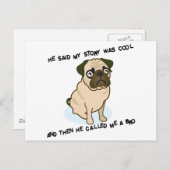 Cool Story Pug Briefkaart (Voorkant / Achterkant)