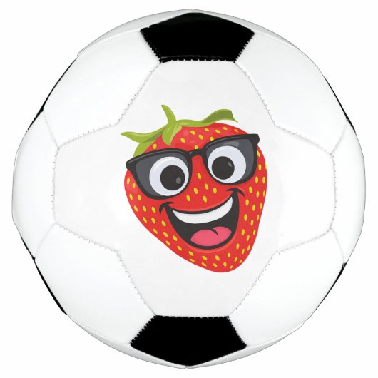 Cool Strawberry Character – Fun Kawaii Fruit Art (Devant)