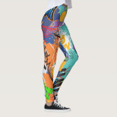 Cool street art l Hippie patroon l Modern schattig Leggings (Rechts)