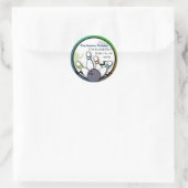Cool Strike Bowling Adreslabel Ronde Sticker (Tas)