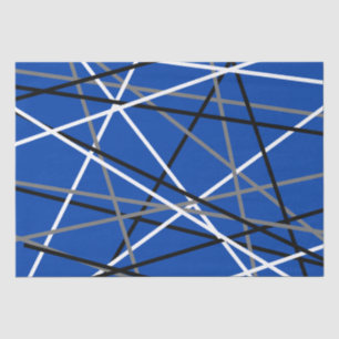 Cool Striped Gitaar Blauw Grijs Wit Zwart Tissuepapier