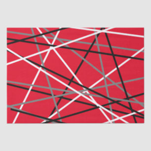 Cool Striped Gitaar Rood Grijs Wit Zwart Tissuepapier