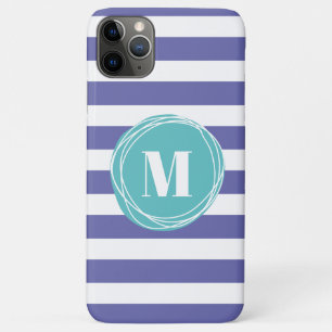 Cool Striped Monogram iPhone 11 Pro Max Hoesje