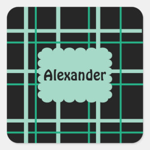 Cool Striped Patroon Vierkante Sticker