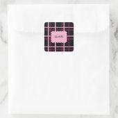 Cool Striped Pattern Vierkante Sticker (Tas)