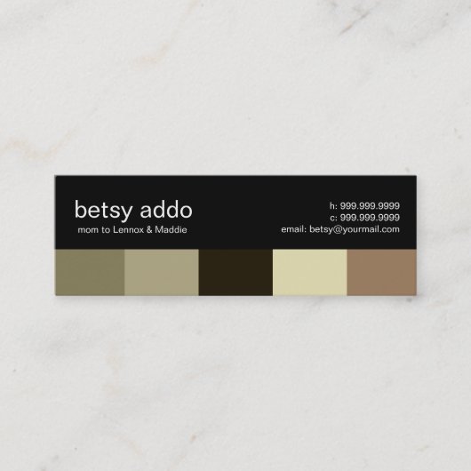 Cool Stripes mama Calling Cards Contactkaartje (Voorkant)