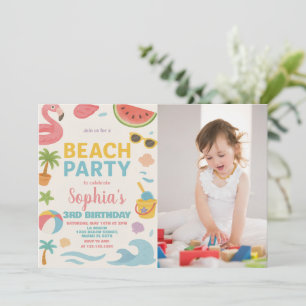 Cool Summer Beach Anniversaire Invitation & Décor
