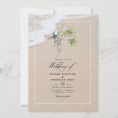 Cool Summer Beach Mariage Photo Invitation (Devant)
