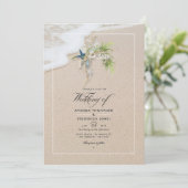 Cool Summer Beach Mariage Photo Invitation (Debout devant)
