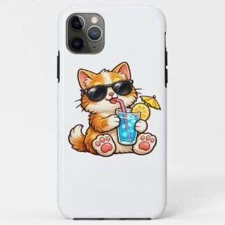 Cool Summer Cat iPhone 11 Pro Max Hoesje