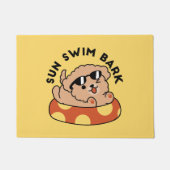 Cool Summer Dog Floating - Schattigee Puppy Pool P Deurmat (Voorkant)