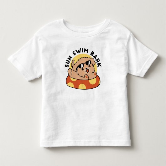 Cool Summer Dog Floating - Schattigee Puppy Pool P Kinder Shirts (Voorkant)