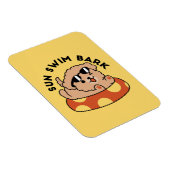 Cool Summer Dog Floating - Schattigee Puppy Pool P Magneet (Rechterzijde)