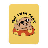 Cool Summer Dog Floating - Schattigee Puppy Pool P Magneet (Verticaal)