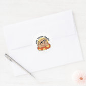 Cool Summer Dog Floating - Schattigee Puppy Pool P Ronde Sticker (Envelop)