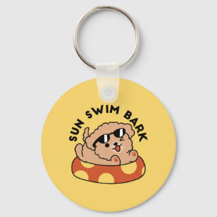 Cool Summer Dog Floating - Schattigee Puppy Pool P Sleutelhanger