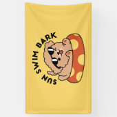 Cool Summer Dog Floating - Schattigee Puppy Pool P Spandoek (Verticaal)