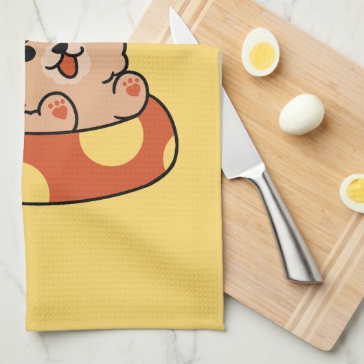 Cool Summer Dog Floating - Schattigee Puppy Pool P Theedoek (Quarter Fold)