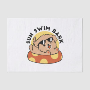 Cool Summer Dog Floating - Schattigee Puppy Pool P Tissuepapier