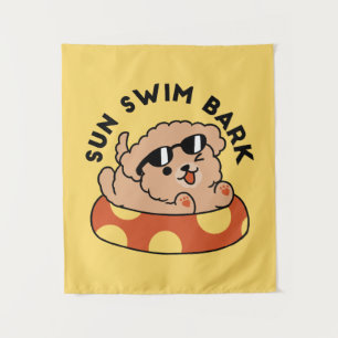 Cool Summer Dog Floating - Schattigee Puppy Pool P Wandkleed