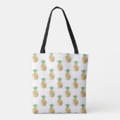 Cool Summer Gold Foil Pineapple Pattern Draagtas (Achterkant)