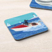 Cool Summer Labradors schilderen Bier Onderzetter (Linkerzijde)