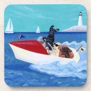 Cool Summer Labradors schilderen Bier Onderzetter
