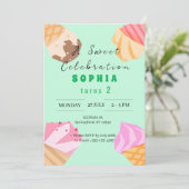 Cool Summer Popsicle Anniversaire Invitation (Debout devant)