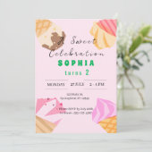 Cool Summer Popsicle Anniversaire Invitation (Debout devant)