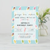 Cool Summer Popsicle Anniversaire Invitation (Debout devant)