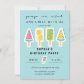Cool Summer Popsicle Anniversaire Invitation (Devant)