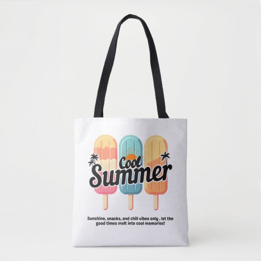 Cool Summer Rainbow Popsicle Sac fourre-tout (Devant)